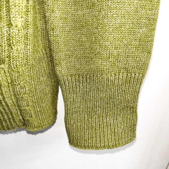Kancy Kole Womens Cable Knit Cardigan Sweater - Green, Size XL - Picture 7 of 9